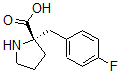 structure of CAS# 637020-70-3, 2-[(4-Fluorophenyl)Methyl]-D-Proline;(S)-ALPHA-(4-FLUOROBENZYL)-PROLINE-HCL;(S)-A-(4-Fluorobenzyl)Proline·Hcl;(S)-A-(4-Fluoro-Benzyl)-Prolinecl