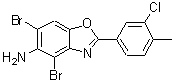 CAS#: 637303-15-2， 4,6-Dibromo-2-(3-chloro-4-methylphenyl)-1,3-benzoxazol-5-amine