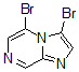 structure of CAS# 63744-21-8, 3,5-Dibromo-Imidazo[1,2-a]Pyrazine;3,5-Dibromo-Imidazo[1,2-A]Pyrazine;3,5-DIBROMOIMIDAZOL[1,2-A]PYRAZINE
