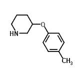 structure of CAS# 63843-39-0, 3-(4-Methylphenoxy)Piperidine;3-(p-tolyloxy)piperidine;3-(P-TolYl-Oxy)Piperidine;3-p-Tolyloxy-piperidine