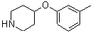 结构式 CAS# 63843-46-9, 4-(3-甲基苯氧基)哌啶
