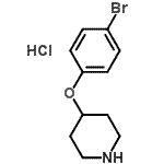 structure of CAS# 63843-58-3, 4-(4-Bromophenoxy)Piperidine Hydrochloride (1:1);4-(4-Bromophenoxy)piperidine hydrochloride;MFCD08059305