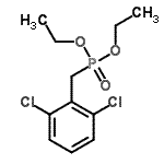 结构式 CAS# 63909-56-8, 二乙基(2,6-二氯苄基)膦酸酯