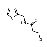 结构式 CAS# 64017-87-4, 3-氯-N-(2-呋喃甲基)丙酰胺