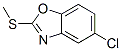 structure of CAS# 64037-25-8, 5-Chloro-2-(Methylthio)Benzoxazole;5-Chloro-2-(Methylthio)-1,3-Benzoxazole;Benzoxazole, 5-Chloro-2-Methylthio-;Brn 0511560