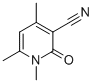 structure of CAS# 64038-03-5, 1,4,6-Trimethyl-2-Oxo-1,2-Dihydro-3-Pyridinecarbonitrile;1,4,6-Trimethyl-2-Oxo-Pyridine-3-Carbonitrile;1,4,6-Trimethyl-2-Oxo-3-Pyridinecarbonitrile;2-Keto-1,4,6-Trimethyl-Nicotinonitrile