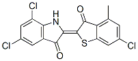 CAS#: 6406-10-6， 5,7-Dichloro-2-[6-Chloro-4-Methyl-3-Oxobenzo[b]Thiophen-2(3H)-Ylidene]-1H-Indol-3(2H)-One