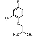 结构式 CAS# 640768-04-3, 5-氟-2-异丁氧基苯胺