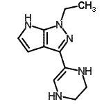CAS#: 641587-16-8， 1-Ethyl-3-(1,4,5,6-tetrahydro-2-pyrazinyl)-1,6-dihydropyrrolo[2,3-c]pyrazole