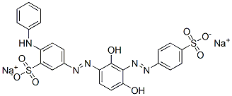 CAS#: 6416-67-7， Disodium 5-[[2,4-Dihydroxy-3-[(4-Sulphonatophenyl)Azo]Phenyl]Azo]-2-(Phenylamino)Benzenesulphonate