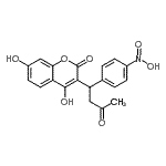 CAS#: 64180-12-7， 4,7-Dihydroxy-3-[1-(4-nitrophenyl)-3-oxobutyl]-2H-chromen-2-one