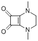 structure of CAS# 64186-72-7, 1,4-Dimethyl-1,2,3,4,5,6-Hexahydrocyclobuta[b]Pyrazine-5,6-Dione;2,5-Dimethyl-2,5-Diazabicyclo[4.2.0]Oct-1(6)-Ene-7,8-Quinone;Zinc04381643;Rdp 00150