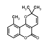 CAS#: 64190-59-6， 2,2,10-Trimethyl-2H,5H-pyrano[3,2-c]chromen-5-one