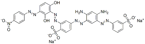 CAS#: 6428-27-9， Disodium 4-[[2,4-Diamino-5-[(3-Sulphonatophenyl)Azo]Phenyl]Azo]-2-[[2,6-Dihydroxy-3-[(4-Nitrophenyl)Azo]Phenyl]Azo]Benzenesulphonate