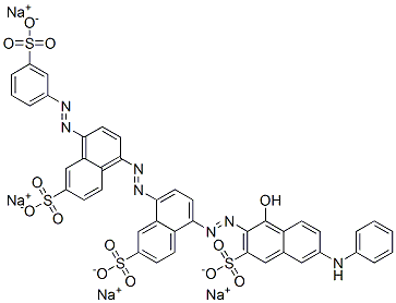 CAS#: 6428-60-0， Tetrasodium 5-[[1-Hydroxy-6-(Phenylamino)-3-Sulphonato-2-Naphthyl]Azo]-8-[[6-Sulphonato-4-[(3-Sulphonatophenyl)Azo]Naphthyl]Azo]Naphthalene-2-Sulphonate