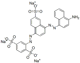 CAS 登录号：64346-74-3， 2-[[4-[(4-氨基-1-萘基)偶氮]-6-磺酸基-1-萘基]偶氮]苯-1,4-二磺酸三钠