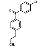 structure of CAS# 64357-63-7, (4-Chlorophenyl)(4-propylphenyl)methanone;4-Chloro-4'-n-propylbenzophenone;ZINC04253729