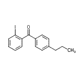 structure of CAS# 64358-26-5, (2-Iodophenyl)(4-propylphenyl)methanone;2-Iodo-4'-n-propylbenzophenone