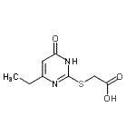 结构式 CAS# 643749-97-7, [(4-乙基-6-氧代-1,6-二氢-2-嘧啶基)硫基]乙酸