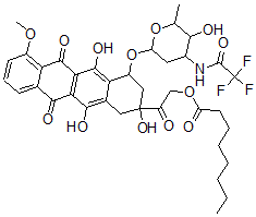 CAS 登录号:64376-45-0, 三氟乙酰基阿霉素-14-辛酸酯