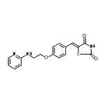 CAS#: 643764-88-9， (5Z)-5-{4-[2-(2-Pyridinylamino)ethoxy]benzylidene}-1,3-thiazolidine-2,4-dione