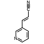 structure of CAS# 6443-86-3, (2E)-3-(3-Pyridinyl)Acrylonitrile;(E)-3-(pyridin-3-yl)acrylonitrile;2-Propenenitrile,3-(3-pyridinyl)-;3-(pyridin-3-yl)prop-2-enenitrile