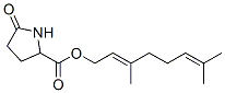 CAS 登录号:64431-72-7, (E)-3,7-二甲基辛-2,6-二烯基 5-氧代-DL-脯氨酸酯