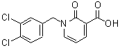 结构式 CAS# 64488-03-5, 1-(3,4-二氯苄基)-2-氧代-1,2-二氢-3-吡啶羧酸
