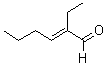 structure of CAS# 645-62-5, 2-Ethyl-2-Hexenal;(E)-2-Ethylhex-2-Enal;Inchi=1/C8h14o/C1-3-5-6-8(4-2)7-9/H6-7H,3-5H2,1-2H3/B8-6;(2E)-2-Ethylhex-2-Enal