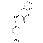 structure of CAS# 64501-87-7, N-[(4-Nitrophenyl)sulfonyl]-L-phenylalanine;N-(4-Nitrophenylsulfonyl)-L-phenylalanine