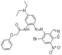 CAS#: 64611-94-5， N-[2-[(5-Bromo-7-Nitro-1,2-Benzisothiazol-4-Yl)Azo]-5-(Diethylamino)Phenyl]-2-Phenoxy-Acetamide