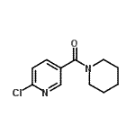 structure of CAS# 64614-48-8, (6-Chloro-3-pyridinyl)(1-piperidinyl)methanone;2-chloro-5-(1-piperidinylcarbonyl)pyridine;2-Chloro-5-(piperidin-1-ylcarbonyl)pyridine;6-chloro(3-pyridyl) piperidyl ketone