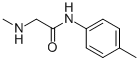 structure of CAS# 64642-17-7, 2-(Methylamino)-N-(4-Methylphenyl)Acetamide Hydrochloride;Methyl-[2-[(4-Methylphenyl)Amino]-2-Oxo-Ethyl]Ammonium;Methyl-[2-[(4-Methylphenyl)Amino]-2-Oxoethyl]Ammonium;[2-Keto-2-[(4-Methylphenyl)Amino]Ethyl]-Methyl-Ammonium