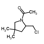 CAS 登录号：647027-85-8， 1-[2-(氯甲基)-4,4-二甲基-1-吡咯烷基]乙酮