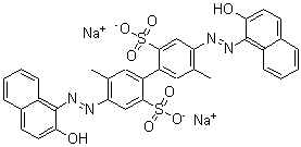 CAS#: 6472-50-0， 4,4'-Bis[2-(2-Hydroxy-1-Naphthalenyl)Diazenyl]-5,5'-Dimethyl-[1,1'-Biphenyl]-2,2'-Disulfonicacid Sodiumsalt (1:2)