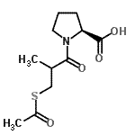 CAS#: 64805-62-5， 1-[3-(Acetylsulfanyl)-2-methylpropanoyl]-L-proline
