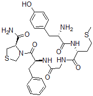 CAS#: 64889-79-8， [R-(R*,S*)]-L-Tyrosyl-D-methionyl-N-[2-[4-(aminocarbonyl)-3-thiazolidinyl]-2-oxo-1-(phenylmethyl)ethyl]-Glycinamide