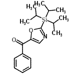 structure of CAS# 648929-24-2, Phenyl[2-(triisopropylsilyl)-1,3-oxazol-5-yl]methanone;5-Benzoyl-2-(triisopropylsilyl)oxazole;METHANONE, PHENYL[2-[TRIS(1-METHYLETHYL)SILYL]-5-OXAZOLYL]-;638625_ALDRICH