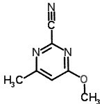 CAS#: 64929-17-5， 4-Methoxy-6-methyl-2-pyrimidinecarbonitrile