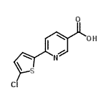 CAS#: 649557-64-2， 6-(5-chloro-2-thienyl)pyridine-3-carboxylic acid