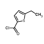 structure of CAS# 64964-17-6, 5-Ethyl-2-thiophenecarbonyl chloride;MFCD00130093