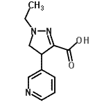 CAS#: 649766-28-9， 1-Ethyl-4-(3-pyridinyl)-4,5-dihydro-1H-pyrazole-3-carboxylic acid