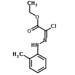 结构式 CAS# 64989-46-4, 乙基(2E)-氯[(2-甲基苯基)亚肼基]乙酸酯