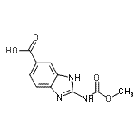 structure of CAS# 65003-40-9, 2-[(Methoxycarbonyl)amino]-1H-benzimidazole-5-carboxylic acid;2-((metho<wbr>xycarbony<wbr>l)amino)-<wbr>1H-benzo[<wbr>d]imidazo<wbr>le-5-carb<wbr>oxylic ac<wbr>id;2-[(metho<wbr>xycarbony<wbr>l)amino]-<wbr>1H-1,3-be<wbr>nzodiazol<wbr>e-6-carbo<wbr>xylic acid;2-Methoxycarbonylamino-1H-benzoimidazole-5-carboxylic acid