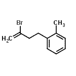 structure of CAS# 6502-17-6, 1-(3-Bromo-3-Buten-1-Yl)-2-Methylbenzene;2-(3-Bromobut-3-en-1-yl)toluene;2-Bromo-4-(2-methylphenyl)-1-butene;2-Bromo-4-(2-methylphenyl)but-1-ene