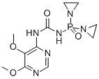 CAS 登录号:65101-40-8, 1-(二(1-氮丙啶基)亚膦酰)-3-(5,6-二甲氧基-4-嘧啶基)脲
