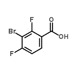 structure of CAS# 651026-98-1, 3-Bromo-2,4-difluorobenzoic acid