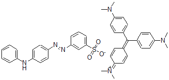 CAS#: 65113-55-5， (4-(4,4'-Bis(Dimethylamino)Benzhydrylidene)Cyclohexa-2,5-Dien-1-Ylidene)Dimethylammonium 3-((4-Anilinophenyl)Azo)Benzenesulphonate