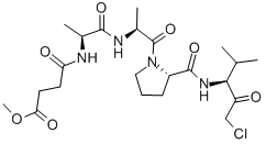 结构式 CAS# 65144-34-5, 甲氧基琥珀酰-丙氨酰-丙氨酰-脯氨酰-缬氨酰氯甲基甲酮