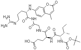 CAS 登录号：65147-06-0， N-[(1,1-二甲基乙氧基)羰基]-L-异亮氨酰-L-alpha-谷氨酰甘氨酰-N-(4-甲基-2-氧代-2H-1-苯并吡喃-7-基)-L-精氨酰胺